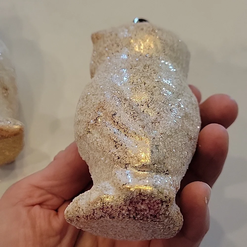 Beautiful Like NEW Glass Owl Ornaments